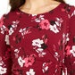 Top Alfani Feminino Petite Estampado com Amarração Lateral Vermelho - PS/M
