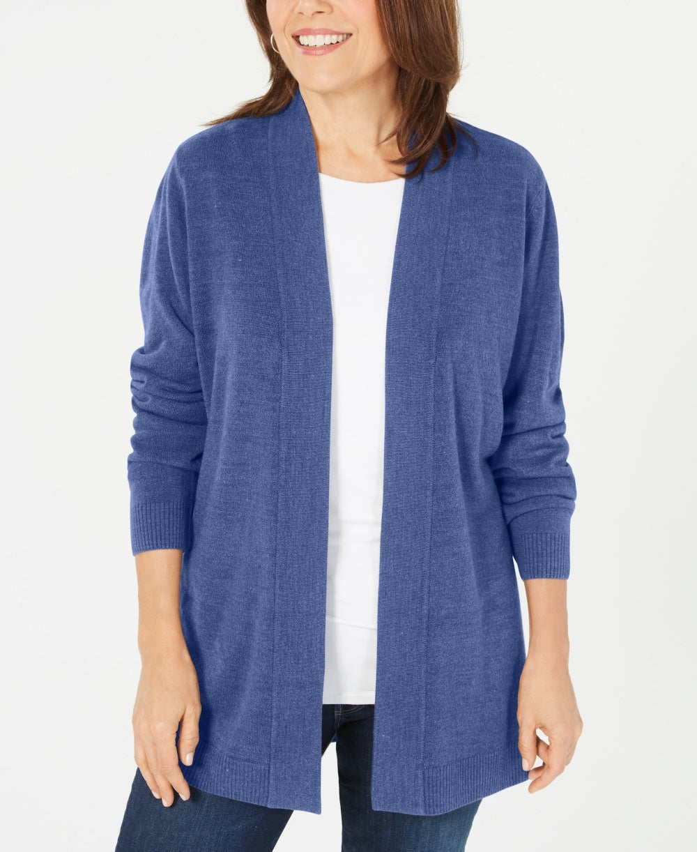 Karen Scott Cardigan Feminino Frente Aberta Azul Tamanho Pequeno