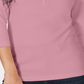 Camisa Henley de algodão pequena Karen Scott feminina rosa PS/M