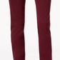 Jeans feminino estilo &amp; co com controle de barriga, perna justa, tamanho vinho, 24x4,5