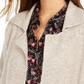 Cardigan feminino com bolso aplicado estilo &amp; co, bege, tamanho PP