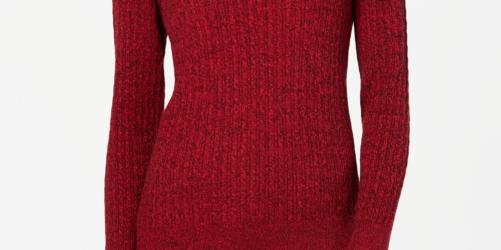 Karen Scott Suéter Feminino de Tricô de Algodão com Decote em V Vermelho Tamanho Pequeno X-Grande