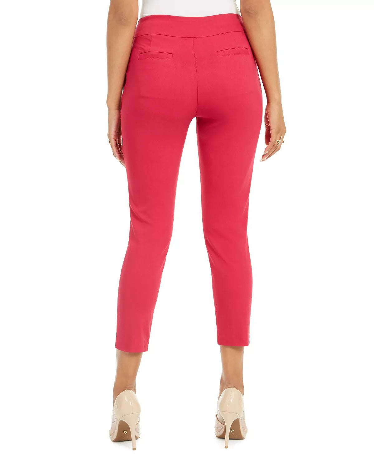 Calças curtas skinny com detalhes Thalia Sodi para mulheres, rosa, tamanho XX-G