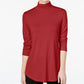 Blusa feminina de gola alta JM Collection vermelha tamanho X-S