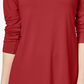 Blusa feminina de gola alta JM Collection vermelha tamanho X-S