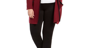 Jaqueta suéter feminina Alfani Plus Size vermelha tamanho 4X