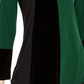 Blusa Alfani Feminina com Barra Assimétrica e Blocos de Cor Verde, Tamanho Pequeno Médio