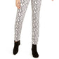 Calça jeans skinny feminina com estampa de cobra da INC International Concepts, cinza, tamanho 12