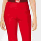 Calça feminina Charter Club Petite Pull-On Ponté-Knit vermelha tamanho 2P