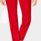 Calça feminina Charter Club Petite Pull-On Ponté-Knit vermelha tamanho 2P