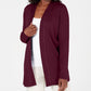 Karen Scott Cardigan Feminino de Algodão com Tachas e Frente Aberta Vinho Tamanho P