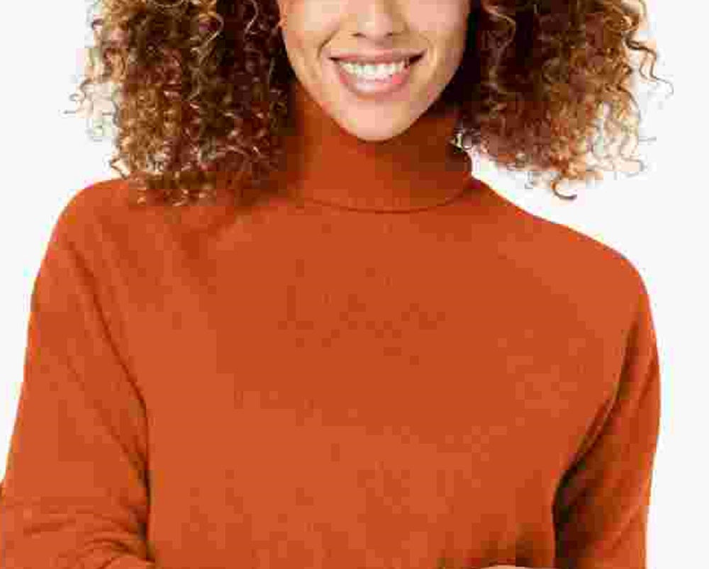 Karen Scott Suéter Feminino Gola Alta Vermelho Tamanho P