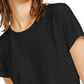 Camiseta feminina com amarração frontal da INC International Concepts, preta, tamanho pequeno médio