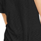 Camiseta feminina com amarração frontal da INC International Concepts, preta, tamanho pequeno médio