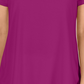 JM Collection Top feminino com decote redondo rosa tamanho X-S