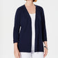 Karen Scott Cardigan Feminino Pequeno com Frente Aberta Azul Marinho Tamanho PM