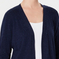 Karen Scott Cardigan Feminino Pequeno com Frente Aberta Azul Marinho Tamanho PM