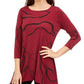 Top curto estampado feminino Alfani vermelho tamanho PL