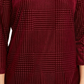 Charter Club Blusa de veludo texturizada feminina, tamanho vinho, médio