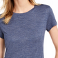 Camiseta feminina lisa com amarração nas costas Maison Jules, azul, tamanho XX-G