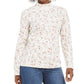 Karen Scott Blusa Feminina Estampada Wheat Fields Gola Simulada Branca Tamanho Pequeno