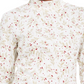 Karen Scott Blusa Feminina Estampada Wheat Fields Gola Simulada Branca Tamanho Pequeno