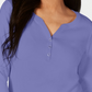 Camisa Henley de algodão pequena Karen Scott feminina, roxa, tamanho pequeno