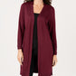 Cardigan Duster Feminino JM Collection Frente Aberta Vermelho Tamanho Pequeno X-Grande