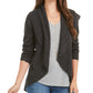 Cardigan feminino Petite Pointelle com gola xale cinza PS da Style &amp; Co