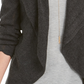 Cardigan feminino Petite Pointelle com gola xale cinza PS da Style &amp; Co