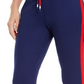 Calça jogger feminina Tommy Hilfiger Sport Colorblocked azul tamanho pequeno