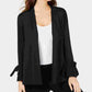 Cardigan feminino Alfani com manga amarrada, preto, tamanho pequeno, extragrande