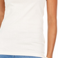 Regata feminina de algodão estilo &amp; co, branca, tamanho médio