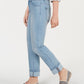 Calça jeans feminina com controle de barriga e punho Charter Club, azul, tamanho 18