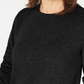 Karen Scott Suéter Feminino Plush com Costura Frontal Preto Tamanho P