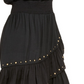 Vestido feminino com babados e tachas da INC International Concepts, preto, tamanho PL