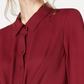 Blusa feminina Alfani Petite Twist com botões na frente, tamanho vinho, pequena, extragrande
