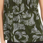Blusa feminina Alfani Petite Smocked com gola alta, verde, tamanho PL