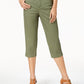 Calça Capri Feminina Estilo &amp; Co com Bainha Dividida Verde Tamanho 4