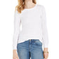 Charter Club Supima Puff Sleeve Top Feminino Branco Tamanho X-G