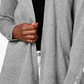 Cardigan feminino Charter Club com frente aberta em malha cinza, tamanho extragrande
