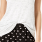 Blusa feminina Maison Jules com decote redondo, bege, cáqui, tamanho extragrande