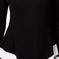 INC International Concepts Top feminino com bainha de lenço e blocos de cores, tamanho pequeno, preto