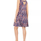 Vestido feminino sem mangas com alças e estampa nas costas, estilo &amp; co, roxo, tamanho pequeno