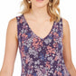 Vestido feminino sem mangas com alças e estampa nas costas, estilo &amp; co, roxo, tamanho pequeno