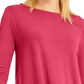 Top feminino Alfani Petite Solid Swing Rosa Tamanho Petit