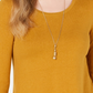 Túnica feminina estilo &amp; co, estilo em camadas, dourada, tamanho médio