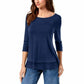 Top de chiffon feminino Style &amp; Co, azul, tamanho pequeno