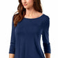Top de chiffon feminino Style &amp; Co, azul, tamanho pequeno