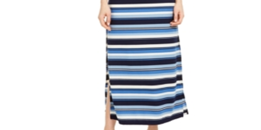 Vestido longo sem mangas feminino Michael Kors azul tamanho pequeno grande